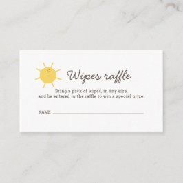Tarjeta De Recepción Little Sunshine Baby Shower Wipes Raffle