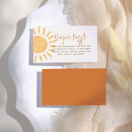 Tarjeta De Recepción Little Sunshine Boho Gender Neutral Baby Shower