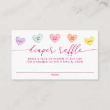 Little Sweetheart Candy Hearts Diaper Raffle