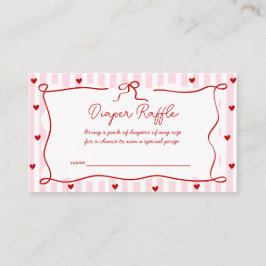 Tarjeta De Recepción Little Sweetheart Valentine Diaper Raffle Baby 
