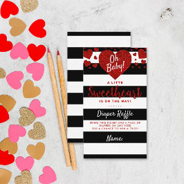 Tarjeta De Recepción Little Sweetheart Valentine's Day Baby Shower