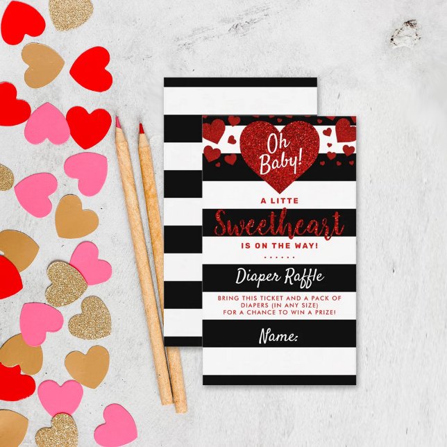 Tarjeta De Recepción Little Sweetheart Valentine's Day Baby Shower (Subido por el creador)