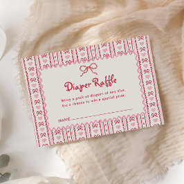 Tarjeta De Recepción Little Sweetheart Valentines Diaper Raffle Card