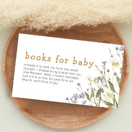 Tarjeta De Recepción Little Wildflower Baby Shower Books for Baby