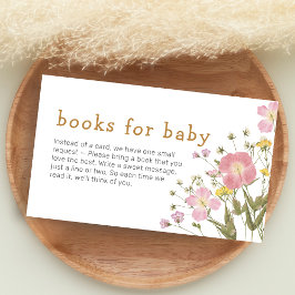 Tarjeta De Recepción Little Wildflower Boho Baby Shower Books for Baby