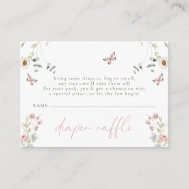 Tarjeta De Recepción Little Wildflower Butterfly Girl Baby Shower