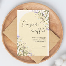 Little Wildflower Diaper Raffle Baby Shower