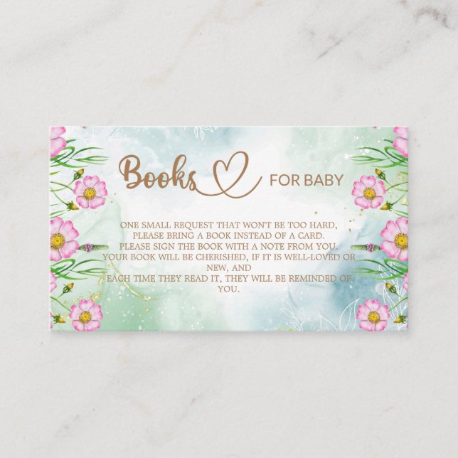 Tarjeta De Recepción Little Wildflower está en camino a los libros para (Anverso)