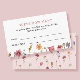 Tarjeta De Recepción Little Wilflower adivina cuántos juegos
