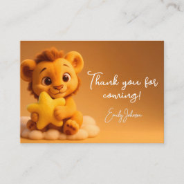 Tarjeta De Recepción Littler Lion & Star - Baby Shower Thank You Card