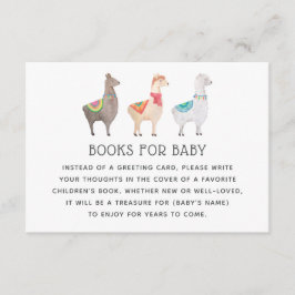 Tarjeta De Recepción Llama Books for Baby | Baby Shower Library Request