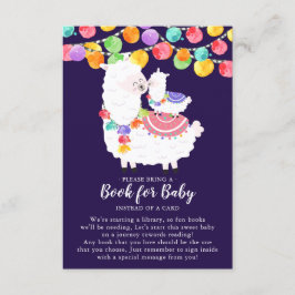 Tarjeta De Recepción Llama Mama Baby Shower Book for Baby Card