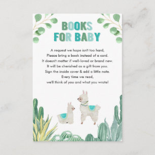 Tarjeta De Recepción Llama y cactus libro solicitud niño bebé ducha