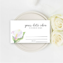 Tarjeta De Recepción Llamada blanca - Ideas para una noche de cita \ Ta