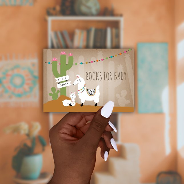 Tarjeta De Recepción Lllama Mama + Baby Girl Book Request (Subido por el creador)