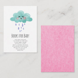 Tarjeta De Recepción Lluvia Cloud Books para Baby Girl Card