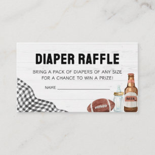 Tarjeta De Recepción Lluvia de pañales para baby shower de fútbol