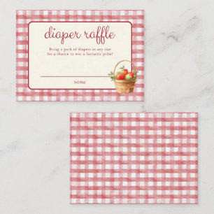 Tarjeta De Recepción Lluvia De Pañales Para Baby Shower Manzana Roja De