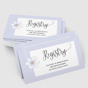 Tarjeta De Recepción Lluvia de Regalos Nupciales del Registro Floral Li