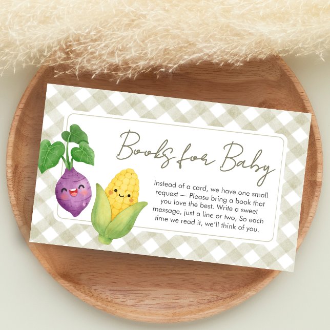 Tarjeta De Recepción Locally Grown Baby Shower Books for Baby (Locally Grown Baby Shower Books for Baby)