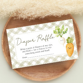 Tarjeta De Recepción Locally Grown Baby Shower Diaper Raffle