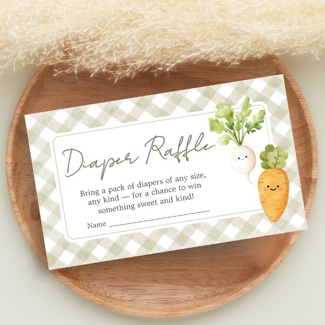 Tarjeta De Recepción Locally Grown Baby Shower Diaper Raffle (Locally Grown Baby Shower Diaper Raffle)