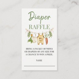 Tarjeta De Recepción Locally Grown Baby Shower Diaper Raffle Insert