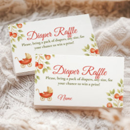 Tarjeta De Recepción Locally Grown Clothesline Apple Baby Shower Diaper