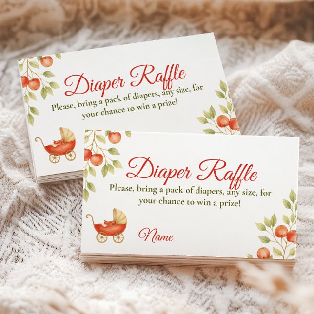 Tarjeta De Recepción Locally Grown Clothesline Apple Baby Shower Diaper (Subido por el creador)