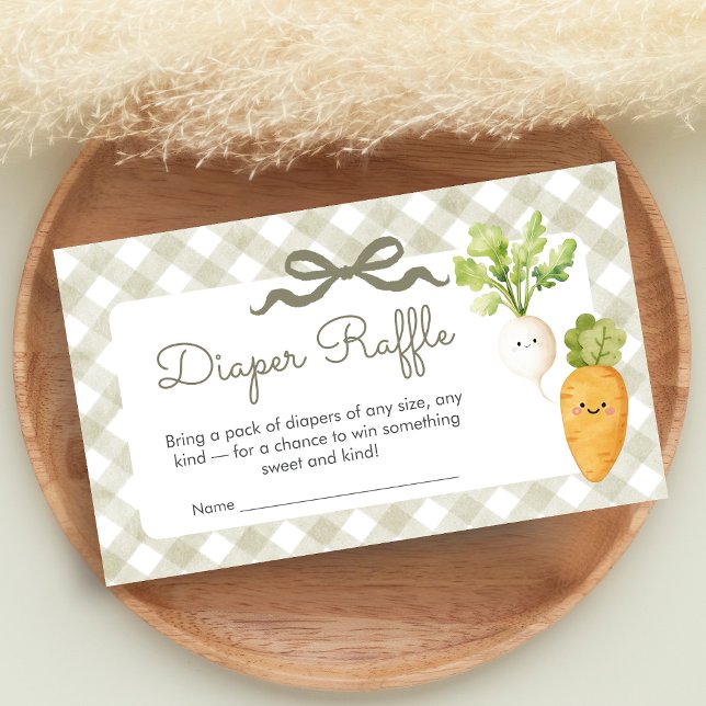 Tarjeta De Recepción Locally Grown Little Sprout Shower Diaper Raffle (Locally Grown Baby Shower Diaper Raffle)