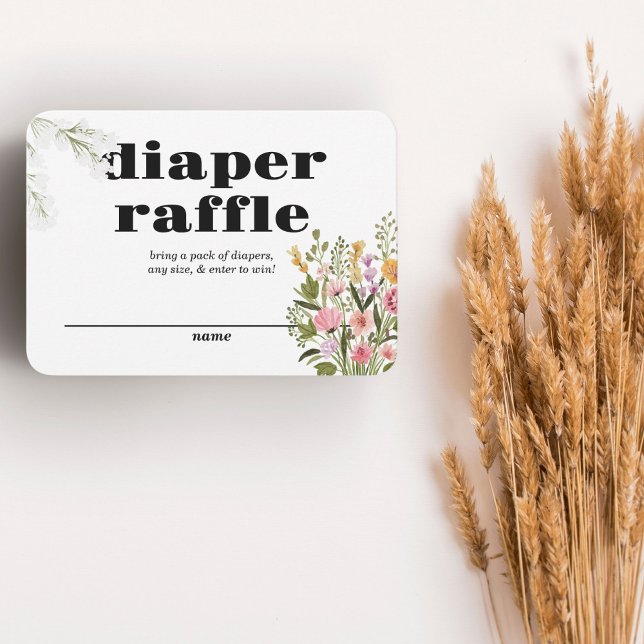 Tarjeta De Recepción Localmente cultivado | Diaper Raffle Insert | Flor (Subido por el creador)