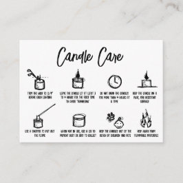 Tarjeta De Recepción Logo De Whimsical Candle Care Gracias