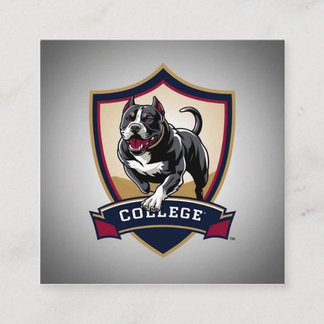 Tarjeta De Recepción Logo del PitBull College (Anverso)