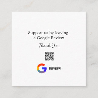 Tarjeta De Recepción logotipo de reseña comercial de Google Scan QR res