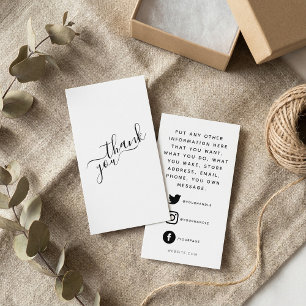 Tarjeta De Recepción Logotipos sociales, pedido de clientes en blanco y