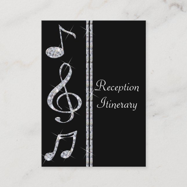 Tarjeta De Recepción Los Amantes De La Música Encantan A Los Diamantes  (Anverso)