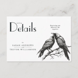 Tarjeta De Recepción Los amantes rusos del Boho Crow