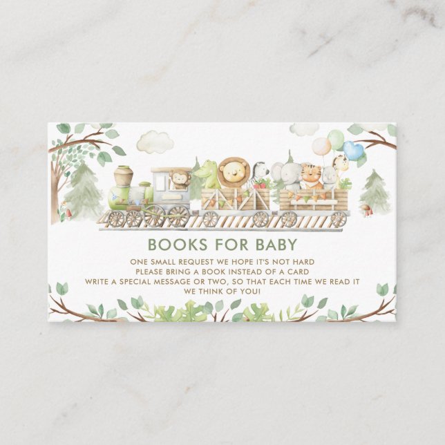 Tarjeta De Recepción Los animales de la jungla cuta entrenan libros de  (Anverso)