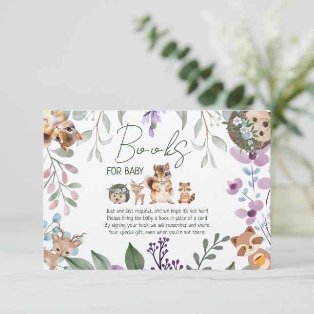 Tarjeta De Recepción Los animales de la selva de la vegetación pura tra (Anverso de pie)