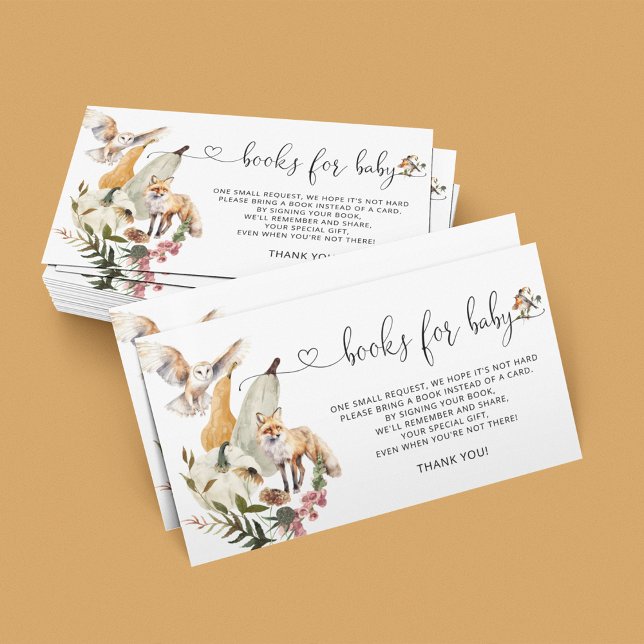 Tarjeta De Recepción Los animales de Woodland caen a petición de libros (Subido por el creador)