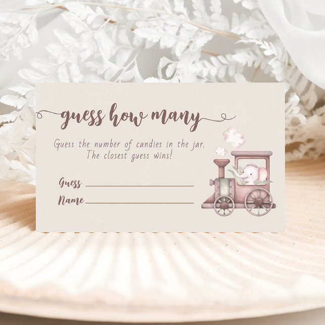 Tarjeta De Recepción Los animales Safari entrenan el juego de Baby Show (Subido por el creador)