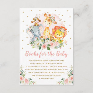 Tarjeta De Recepción Los animales salvajes de Baby Shower de la jungla 