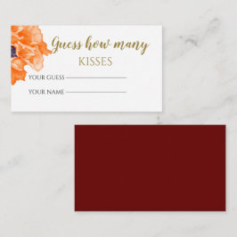 Tarjeta De Recepción Los cachorros adivinan cuántos besos de juego de n