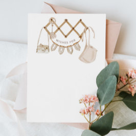 Tarjeta De Recepción Los deseos de Boho para Baby Shower | Consejos par