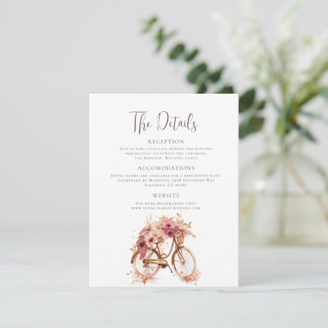 Tarjeta De Recepción Los detalles de París (Anverso de pie)