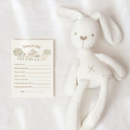 Tarjeta De Recepción Los gustos caseros de Baby Shower para el bebé