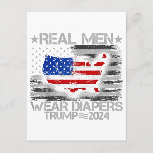 Tarjeta De Recepción Los hombres reales de Trump con camisas divertidas (Anverso)