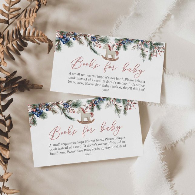 Tarjeta De Recepción Los libros de Navidades de Baby Shower para bebés (Subido por el creador)