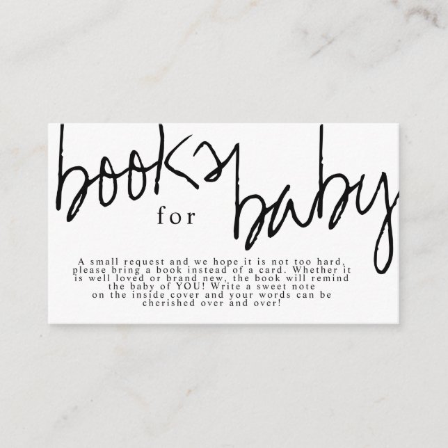 Tarjeta De Recepción Los libros modernos "Oh Baby Black" y "White Books (Anverso)