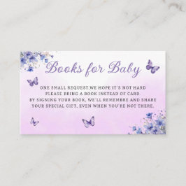 Tarjeta De Recepción Los libros modernos y lindos de mariposa púrpura p